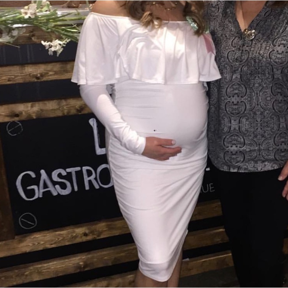 Off the Shoulder Maternity Dress